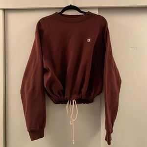 Drawstring champion crewneck sweatshirt